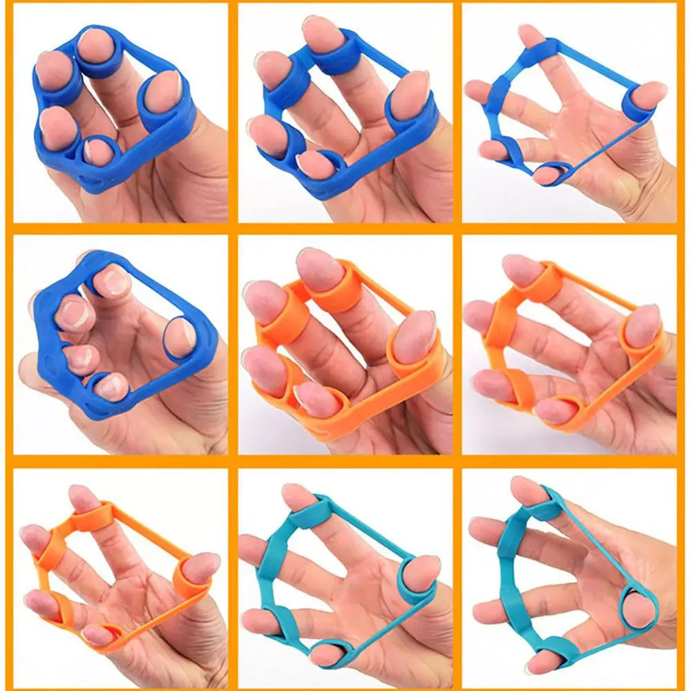 

Finger Hand Grip Silicone Ring Gripper Strengthener Exerciser Trainer Resistance Band Fitness Expander Stretcher 6 Levels