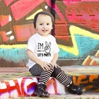 I'm Two Let's PartyЗабавная детская футболка футболки для маленьких мальчиков и девочек на день рождения модная детская футболка с короткими рукавами