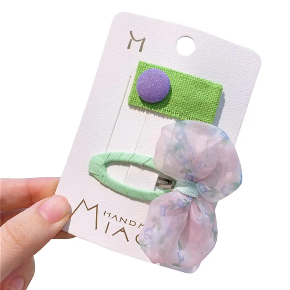 

2 Pcs Kids Girls Bow Hairpin + BB Clip Set Baby Toddler Girls Headwear