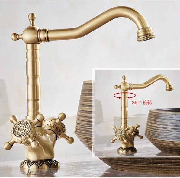 

High quality old brass carving deck installation bathroom faucet sink faucet mixing faucet kitchen faucet