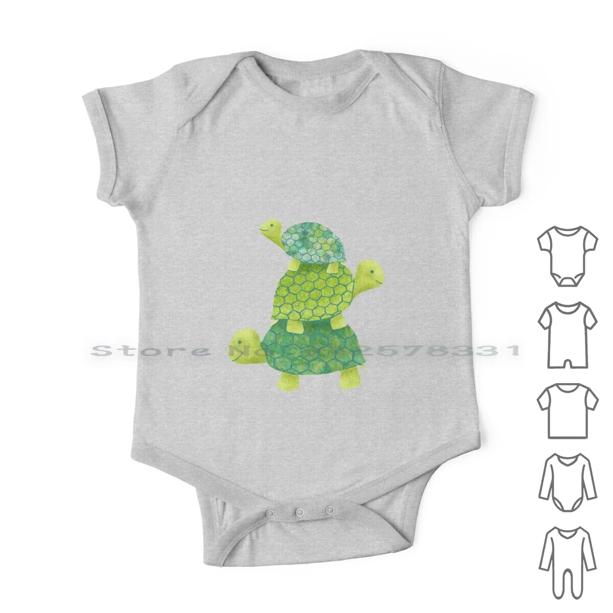 

Cute Turtle Stack In Teal , Lime Green And Turquoise Newborn Baby Clothes Rompers Cotton Jumpsuits Turtles Animals Cute Sweet