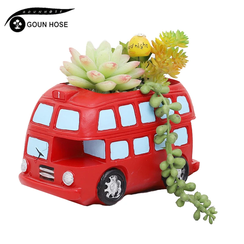 Двухслойные садовые смоляные горшки для цветов декоративные вазы суккулентные