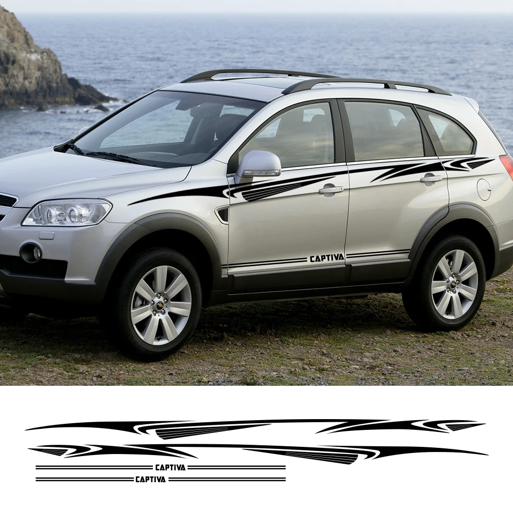 2 шт. для Chevrolet Captiva Автомобильная длинная Боковая дверь наклейка сделай сам