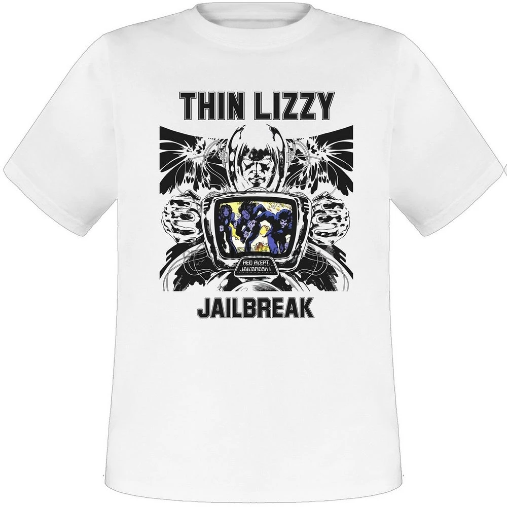 Тонкая белая футболка Lizzy Jailbreak |