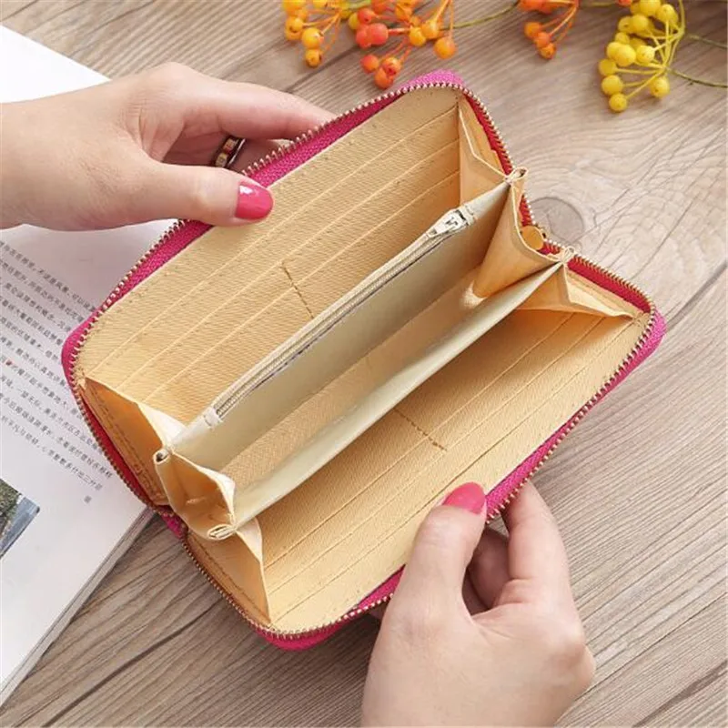 

2021 Women Long Wallets Clutch White High Quality Leather Tassel Ladies Purse With Zipper Phone Coin Card Holder Cash Receipt