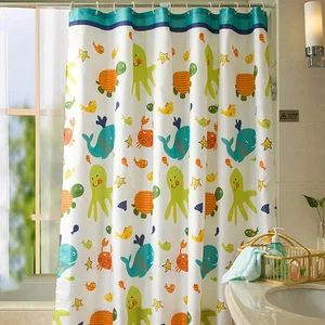 Мультяшная Водонепроницаемая занавеска для душа в виде черепахи, занавески для ванны, занавески для ванны, большая широкая Крышка для купания, крючки, bain de bain