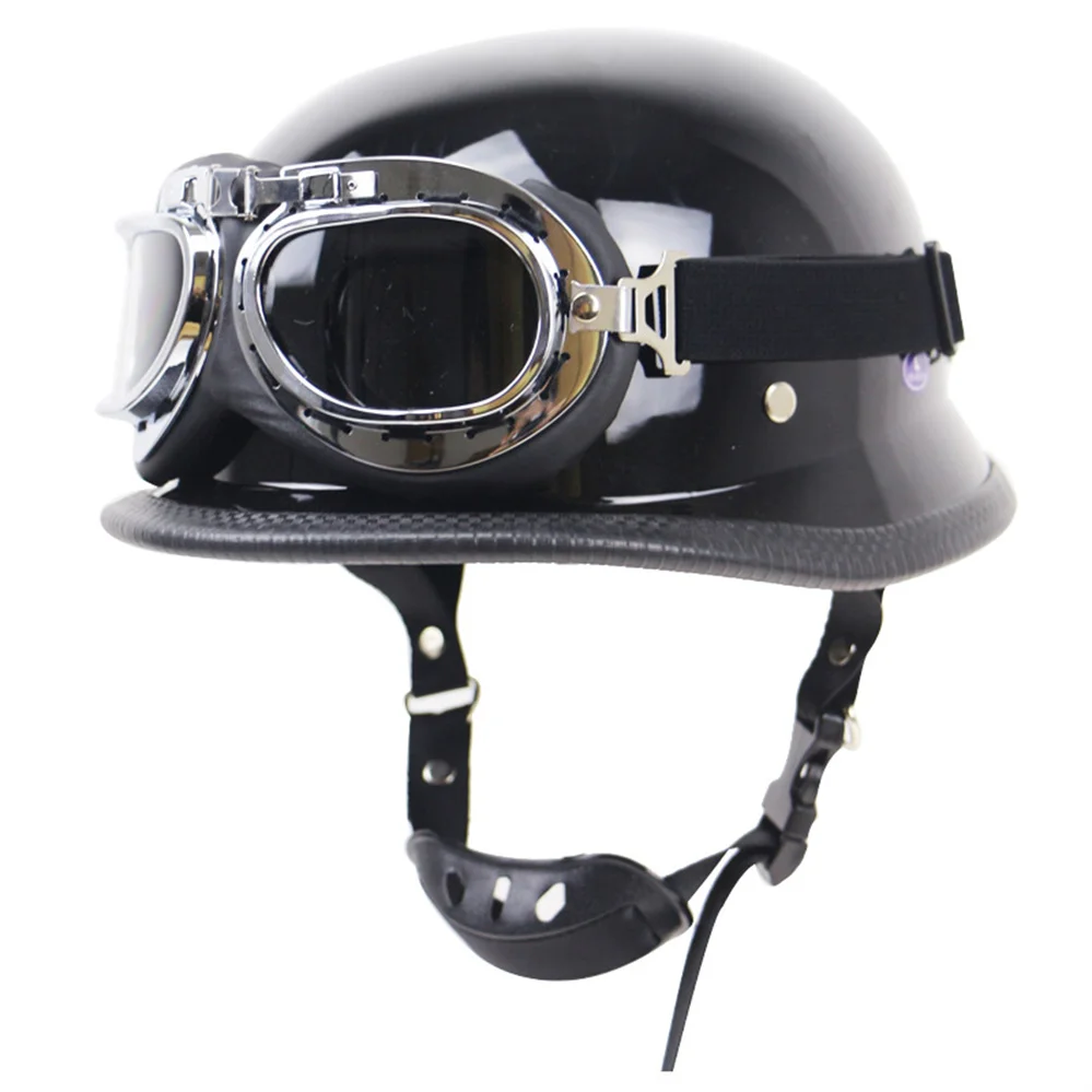 DOT German Retro Motorcycle Half Helmet Protective Outdoor Riding Motorbike Helmets With Glasses Electric Scooter Moto Casco | Автомобили