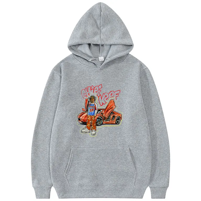 

Толстовка Chief Keef в стиле хип-хоп, Новые Топы, флисовая хлопковая толстовка, повседневная универсальная уличная одежда с длинным рукавом, Выс...