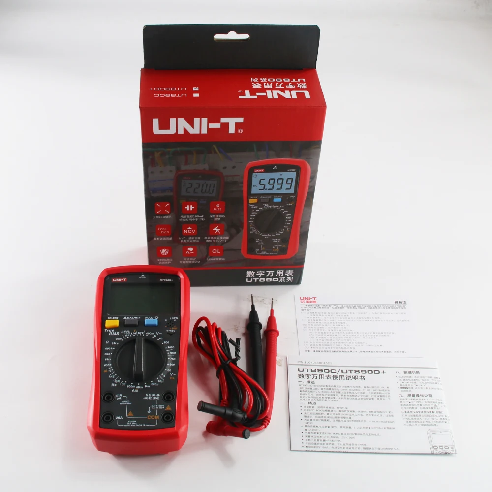 UNI-T UT890D + True RMS Температура бесконтактная проверка напряжения переменного диода