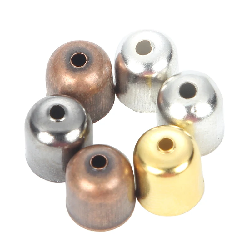 100 шт. кожаные шнуры фоторазъемы ожерелье браслет бусины концевые наконечники