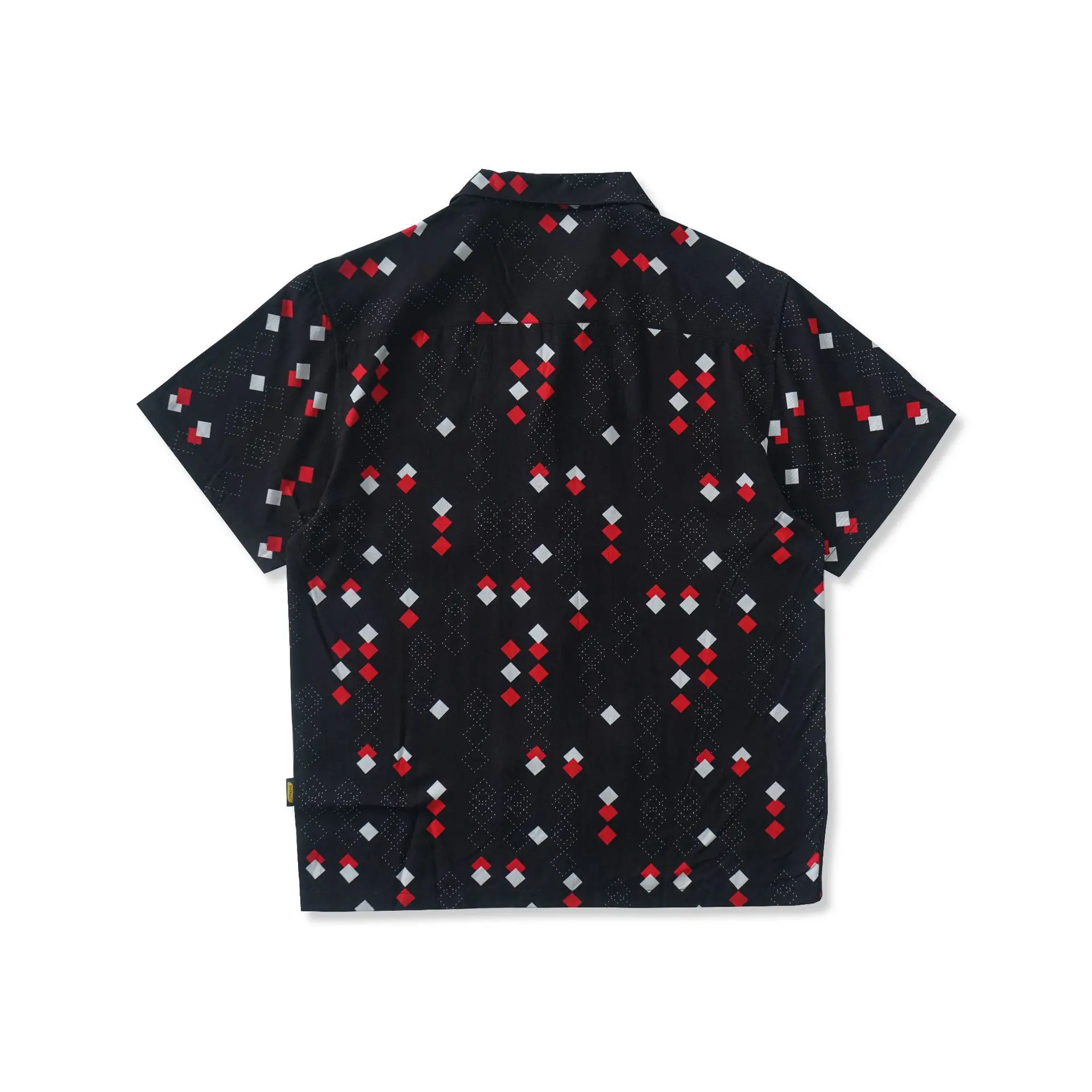 

Men's 2021ss spring and summer new loose casual Aloha black red white dot flower short sleeve men's shirt 214