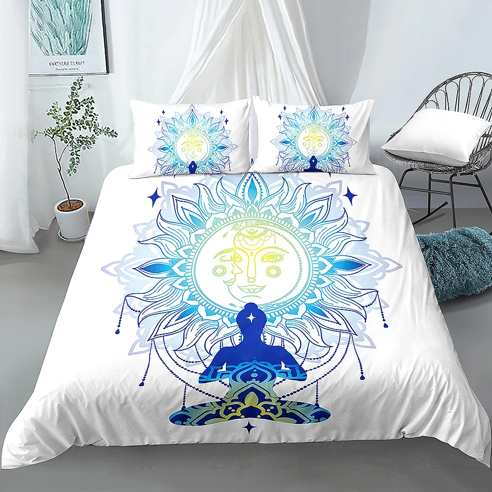 Пододеяльник для спальни покрывало кровати постельное белье красного цвета йоги