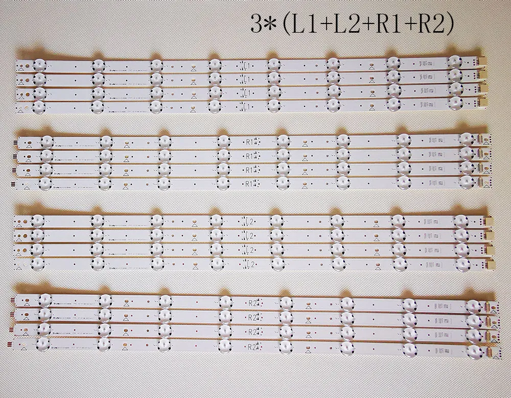 3 комплекта = 36 шт. новая оригинальная Светодиодная лента для телевизора lg 55