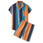 Гавайская рубашка с короткими рукавами, с принтом на пуговицах; Сезон лето пляжные шорты, верхняя одежда, модная мужская повседневная цветная одежда с принтом размера плюс