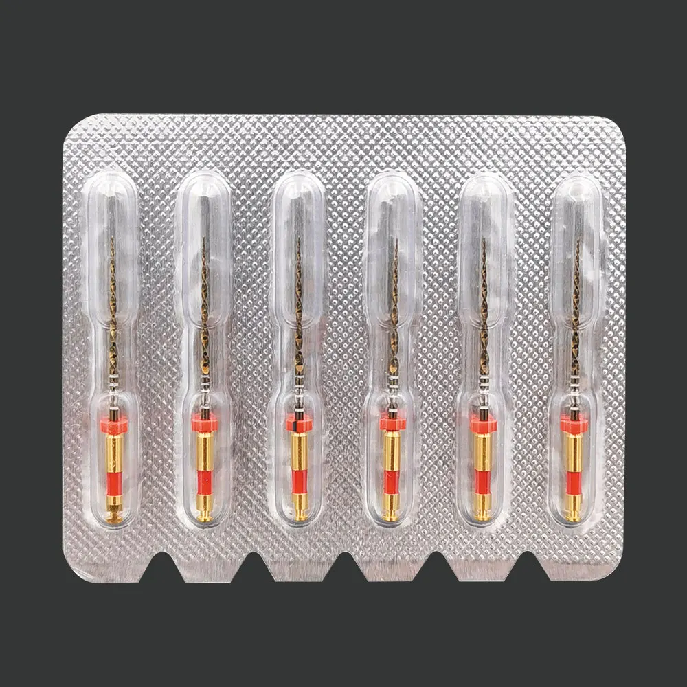 6 шт./упак. стоматологический волна Золотой файлы маленький с фокусным