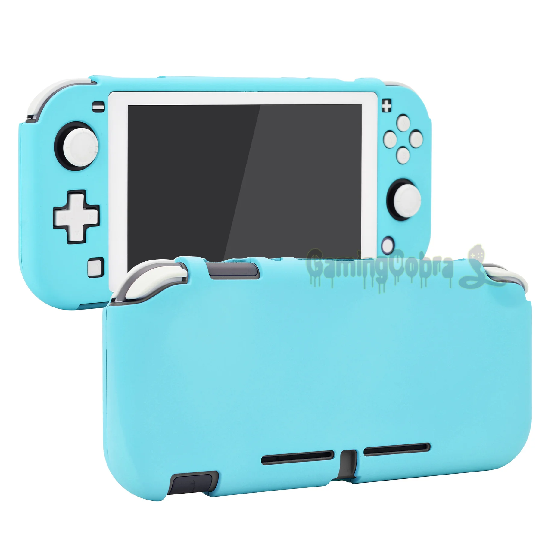 Мягкий защитный жесткий чехол PlayVital небесно-голубого цвета для NS Switch Lite-1
