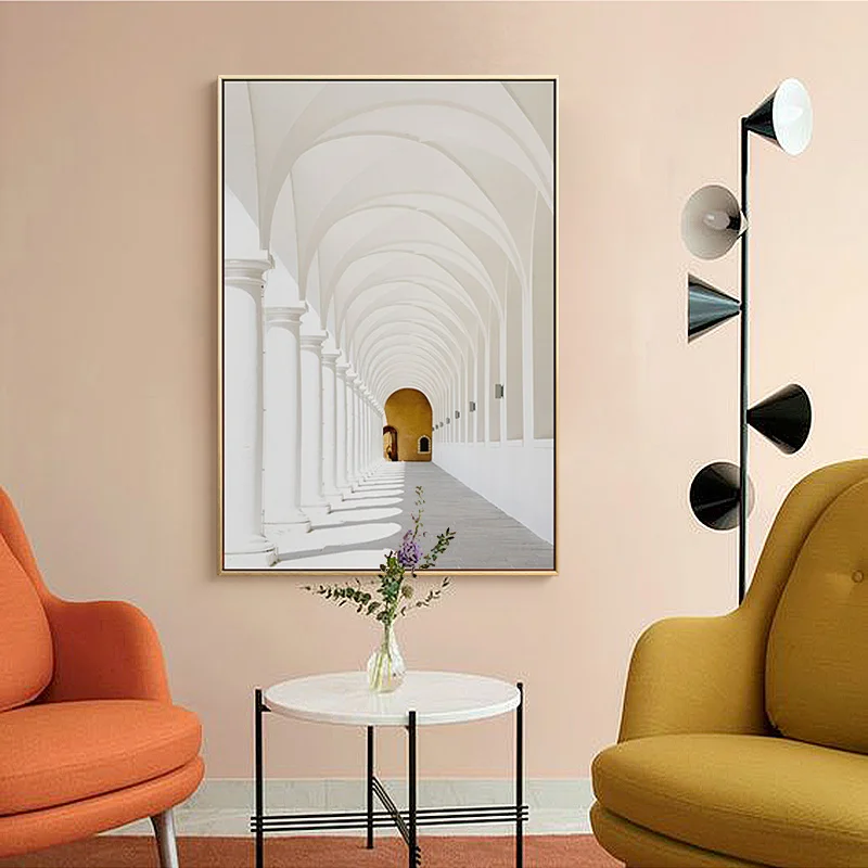 

Modern Door Nordic Poster Wall Art Canvas Painting Scenery Wall Pictures For Living Room Unframed Canvas Painting Home Decor