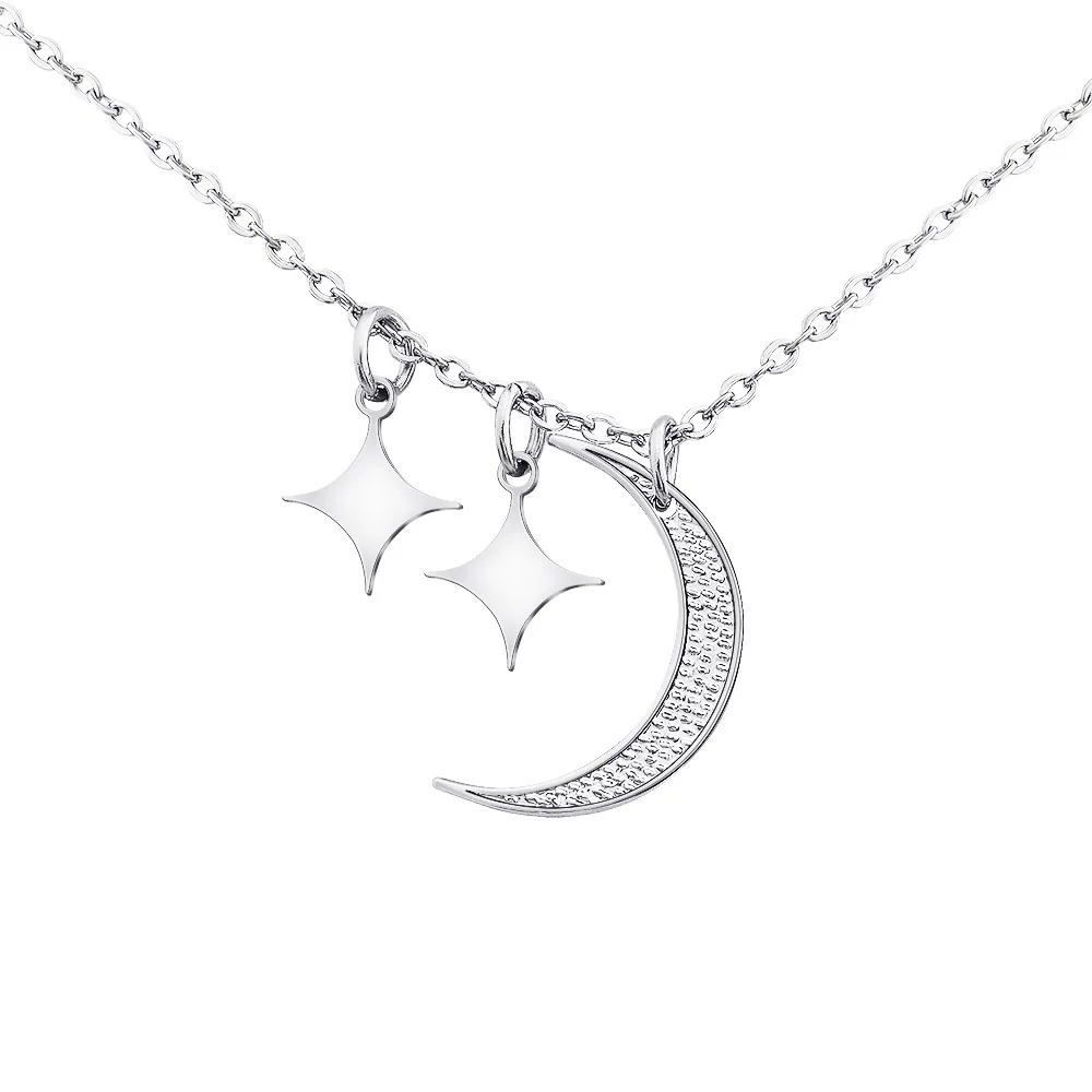 

New Cross-Border Jewelry Star Moon Combination Pendant Necklace Female Crescent Clavicle Chain