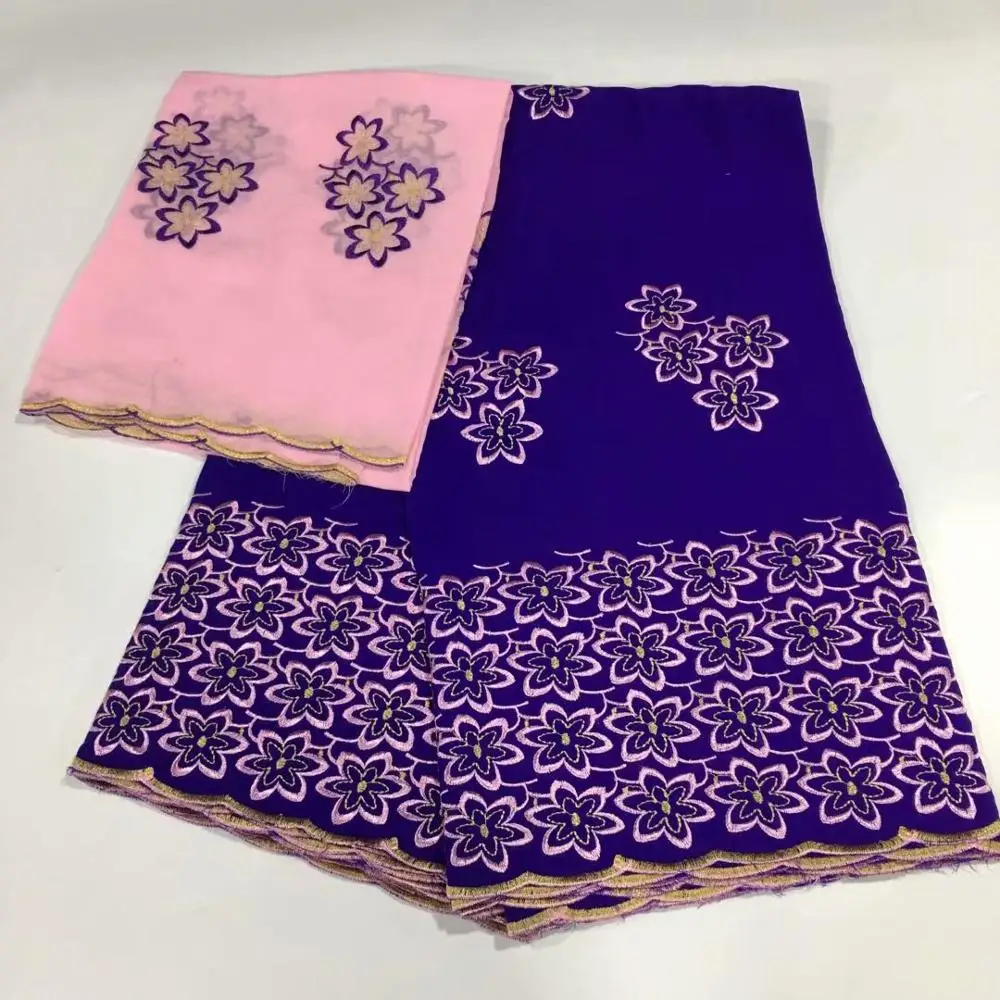 

Newcoming 5+2yards fashion Swiss Voile Lace In Switzerland High Quality African cotton Lace Fabric For Party Dress HSNO184