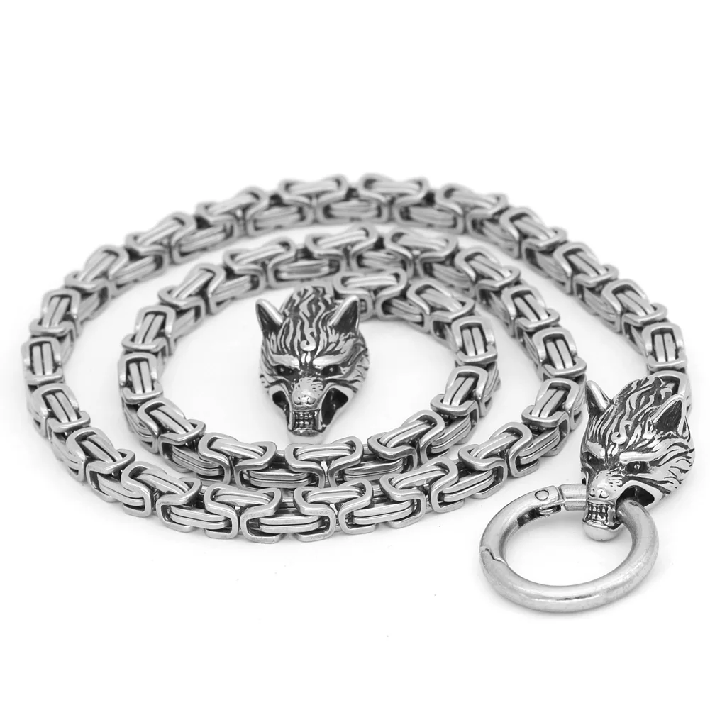 Мужской амулет с головой волка из нержавеющей стали норвежский викинг кулон