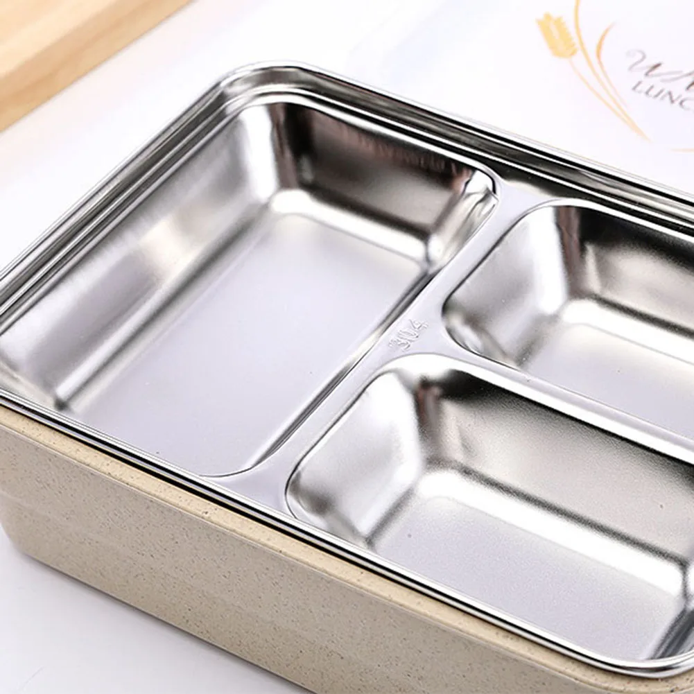 1200ml Portable Lunch Box Stainless Steel Cartoon Picnic Durable Food Storage Container Kitchen Home Supplies | Дом и сад