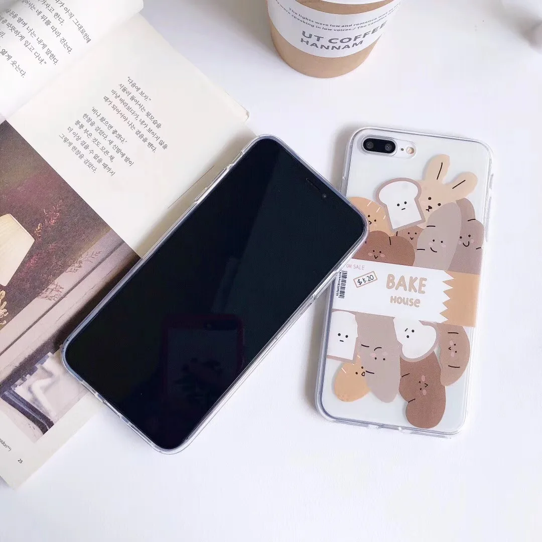 INS простой милый хлеб для тостов Банни чехол для телефона iphone 11 pro MAX Xs MAX XR X 6 6s 7 8 plus забавная выпечка мягкая ТПУ задняя крышка
