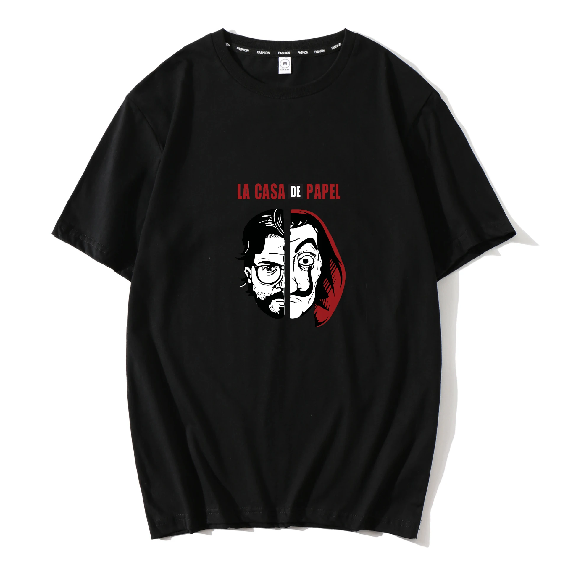 

2020 Summer Short Sleeve La Casa De Papel Horror Movie Tshirts Man Causal Loose Cotton T shirt Sportswear T shirts Male Cool Top