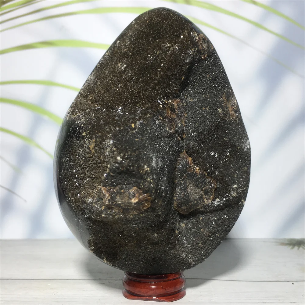 

Natural Septarium Quartz Crystal Cluster Specimen Ornament Home Decor Rough Mineral Gemstone Egg Mascot Collection Reiki Massage