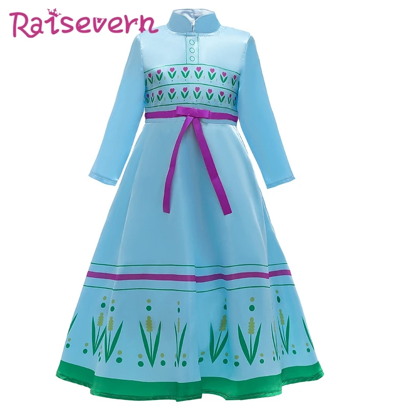 Raisvern/элегантное платье принцессы Эльзы для костюмированной вечеринки платья