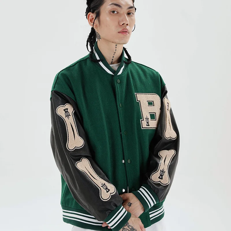 Мужская бейсбольная куртка JING ZHE в стиле Харадзюку куртка-бомбер панк для