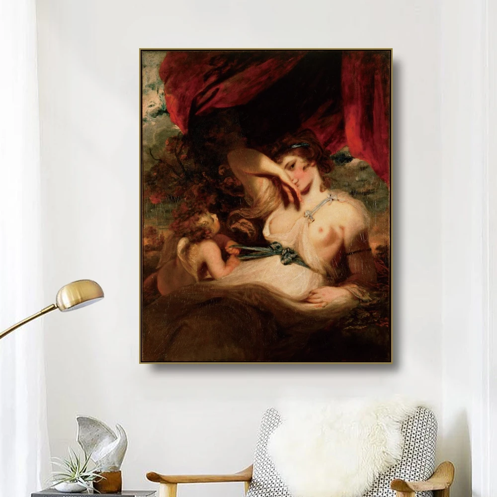 Картина маслом на холсте cuапидные романы пояс Венеры Famous Reynolds известный постер