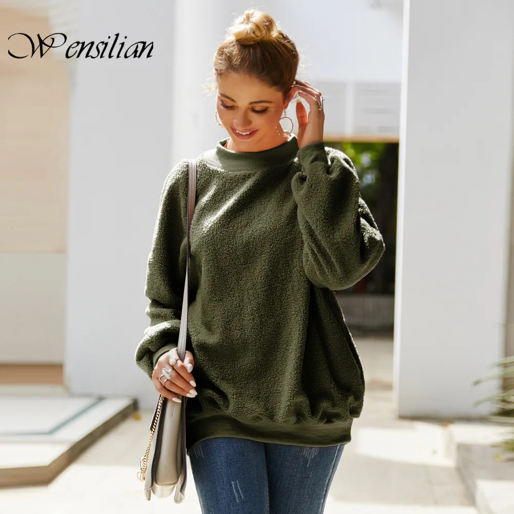 Warm Casual Pullovers Women Sweater Long Sleeve Sweaters O-neck Pink Streetwear Ladies Outwear Jumper Blusa De Frio Feminina | Женская