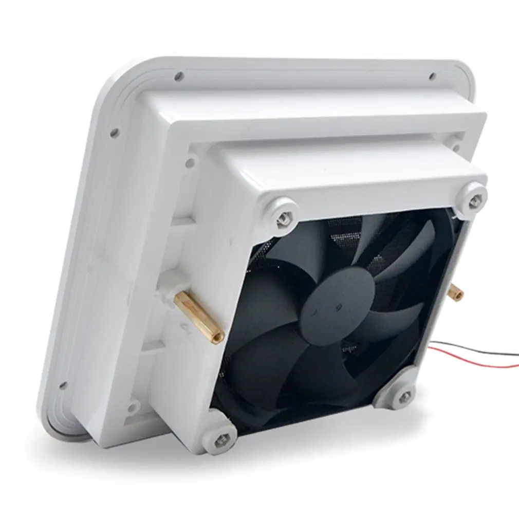 

Exhaust Fan Plastic Cooling Waterproof 12V/24V Rv Trailer Caravan Side Air Vent Ventilation Blade Fan White 1 Set