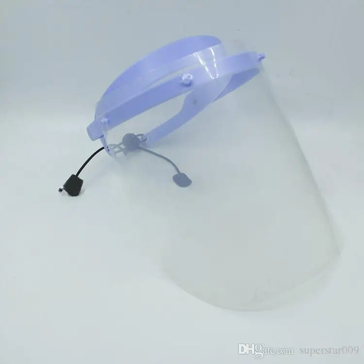 

10pc Adult Protective Face Shield Cover Anti Fog Transparent Full Facial Mask Adjustable Plastic Clear Visor For Cooking