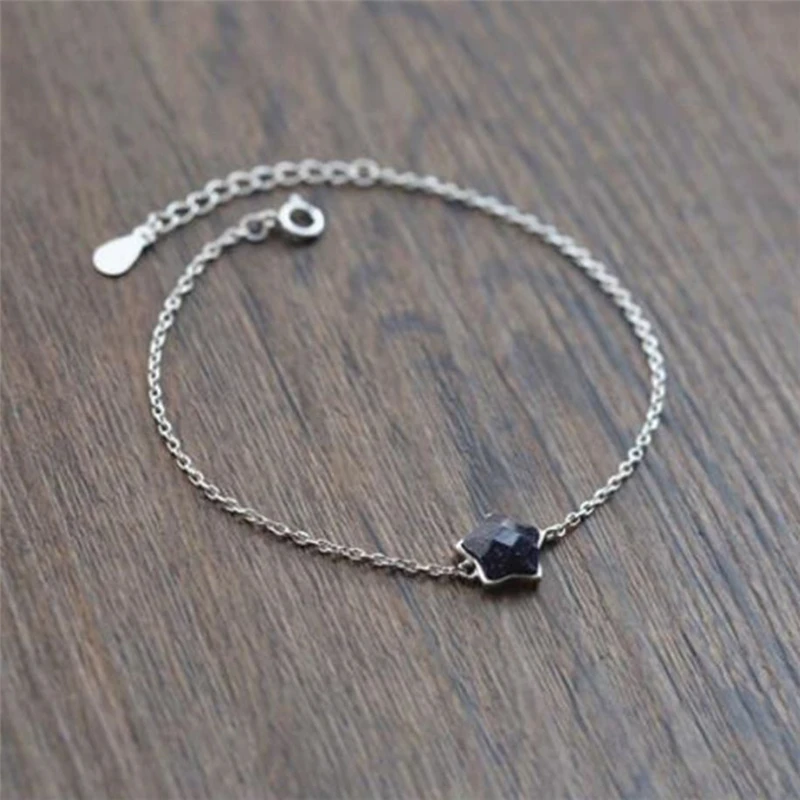 

Season Gate Silver Color Fashion Purple Gold Sand Star Five Pointed Adjustable Size Chain Bracelets for Woman Girls SB058