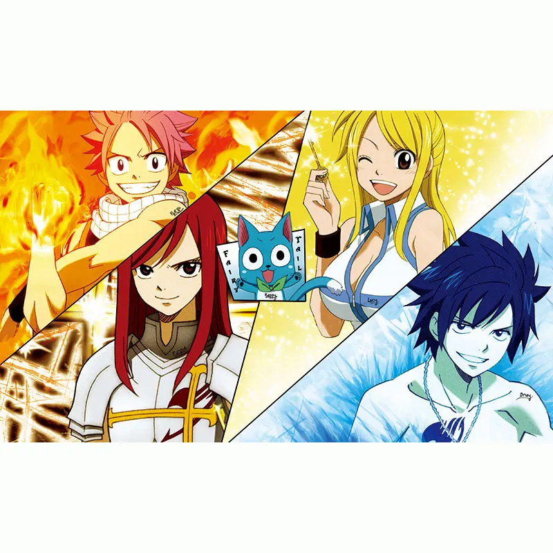 Настенная Картина на холсте мультфильм аниме Сказочный хвост скандинавские