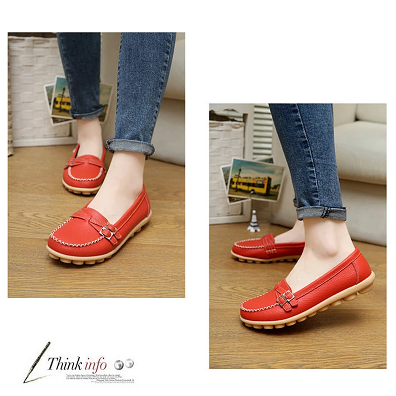 

PU Leather Women Flats Shoes Spring Summer Casual Female Flats Women Loafers Slip-On Shallow White Shoes Women's Shoes