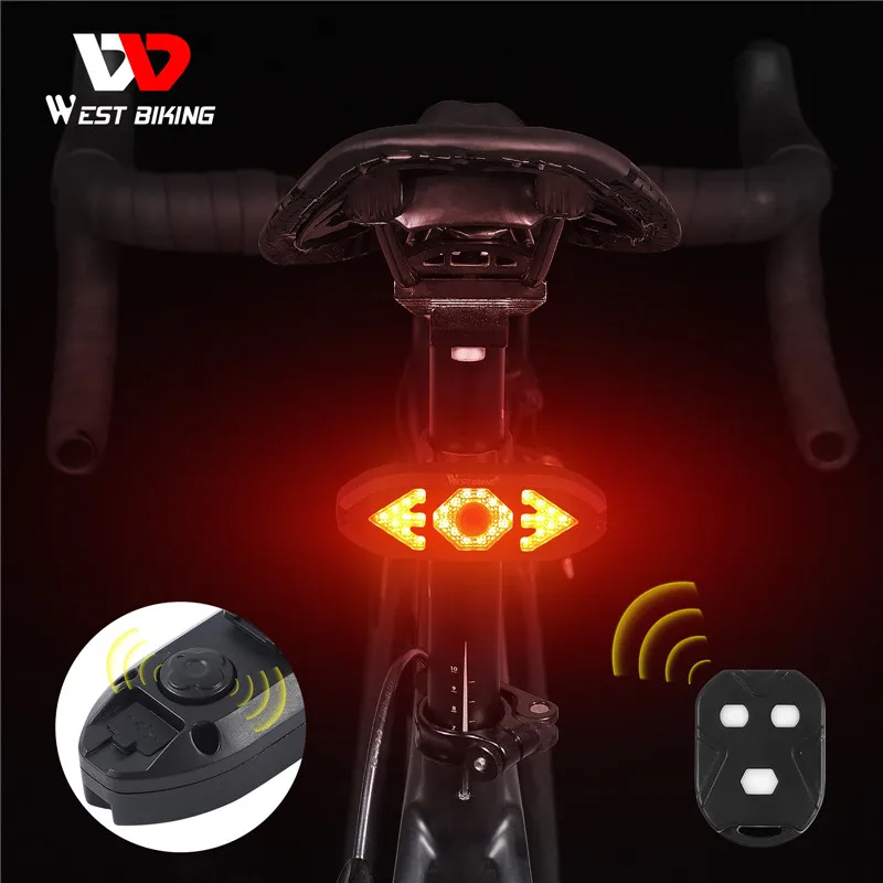 

Bike Light Bicycle Remote Control Taillight Lamp USB Charging Turn Signals Waterproof Riding Safety Warning Light Bicycle Parts