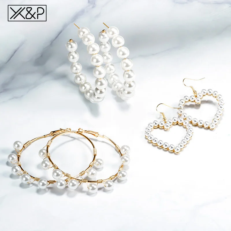 X & P 2019 новые модные серьги золотые Висячие для женщин круглые длинные большие