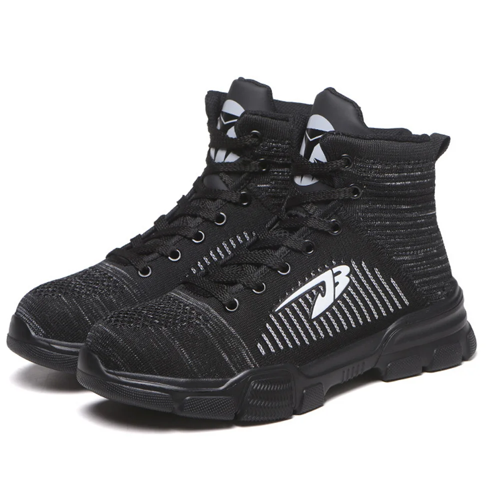 

Fashion Mens Work Shoes Anti-Slip Lace-up High Top Streetwear for Fall Winter Spring TC21