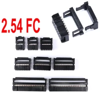 10set fc 8p fc 6p fc 10p fc 14p fc 16p fc 20p to fc 40p idc socket dual row pitch 2 54mm idc connector cable socket plug
