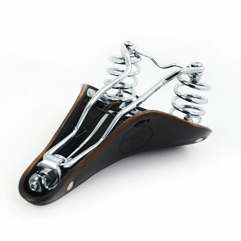 Велосипедное седло в стиле ретро кожаное велосипедное из натуральной яловой