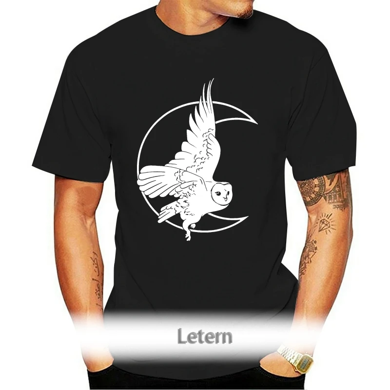 

Fitness Moon Witch Barn Owl Witchy Witch Clothing Creepy t-shirt Girl Boy Fitted Comical Unisex Homme t-shirts Black Hip Hop