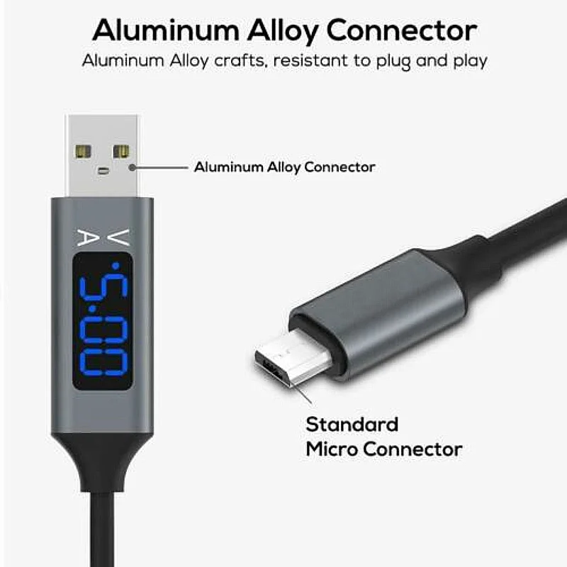 1 м usb type C Micro USB кабель для Xiaomi huawei samsung Быстрая зарядка USB C кабель с светодиодный цифровым дисплеем кабель для мобильного телефона