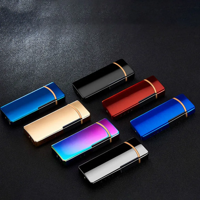 Touch Sensing Lighter Power DisplayUSB Rechargeable Windproof Flameless Electric Lighters Dual Arc Electronic Plasma Cigar Light |