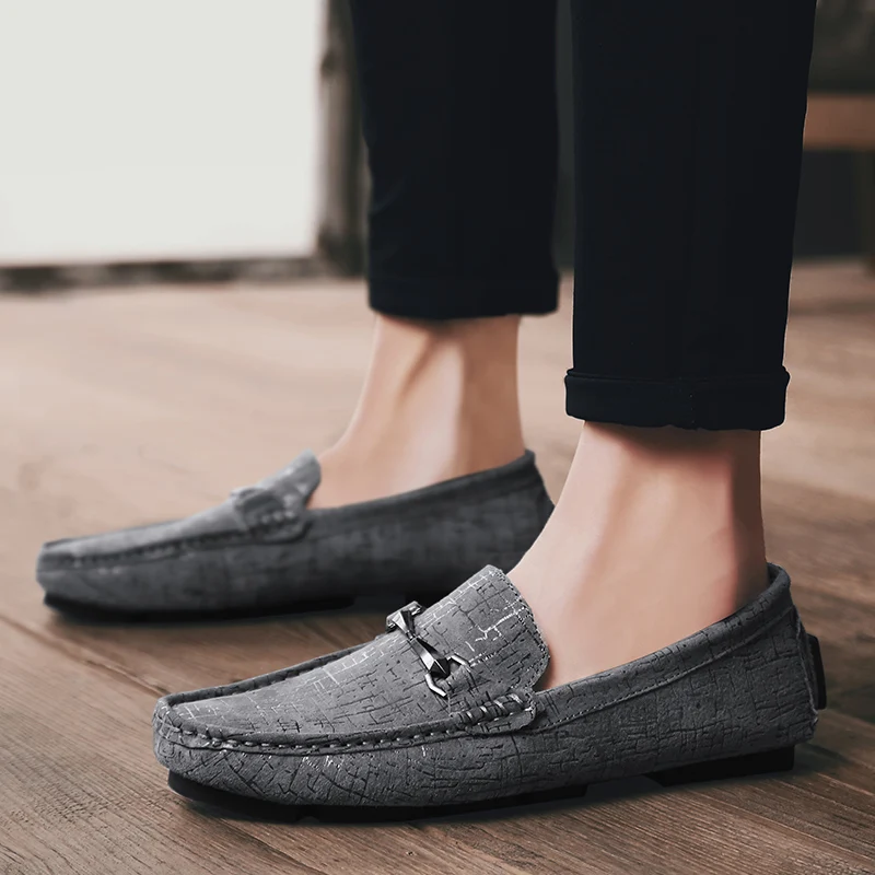 Мужские лоферы Мужская повседневная обувь из натуральной замши Mocassim Masculino