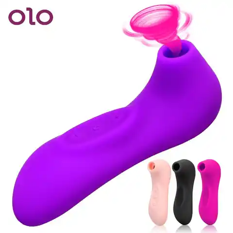 Solo powerful on suction cups, for clitoris vibrator 10 modes Vakuum Cliting Nipples Language Vibration Oral sex fetish intimate toy ...