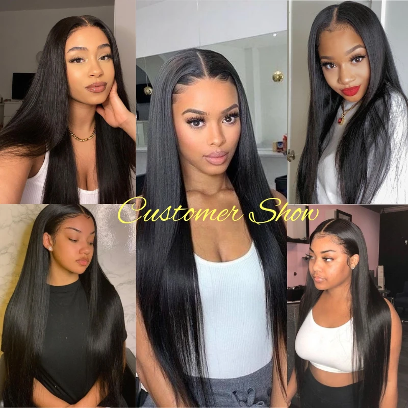 Ms Cat малазийские прямые человеческие волосы пучки с 4x4 кружевной застежкой 4