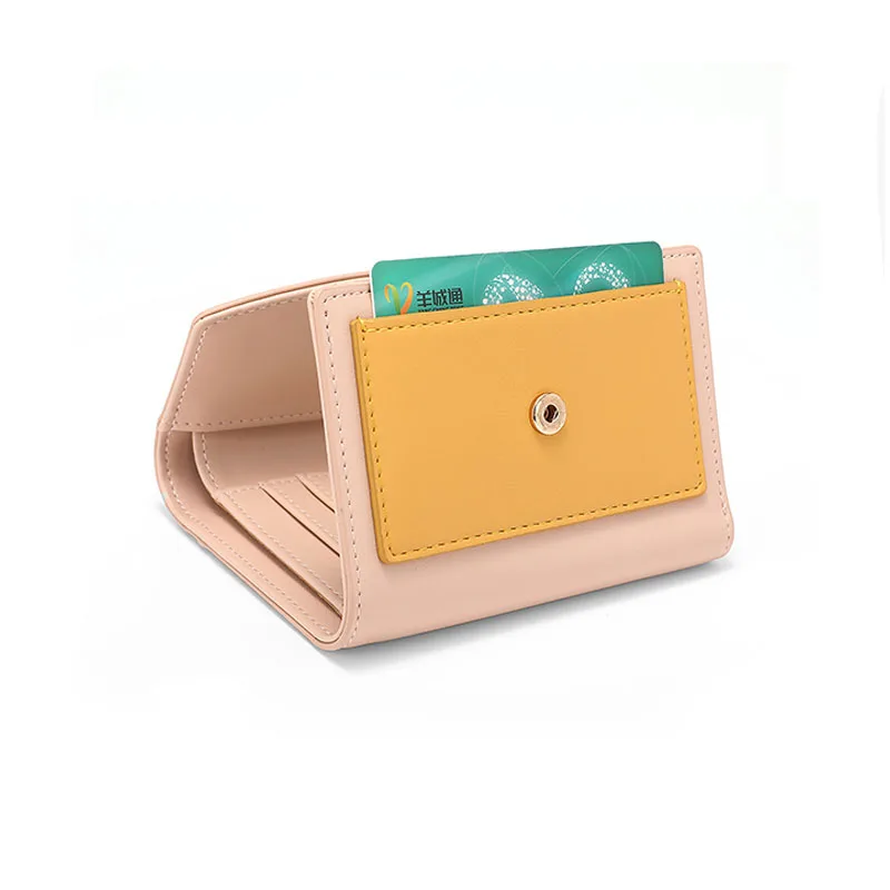 

Women's Wallet Fashion PU Leather Designer Printing Fold Wallet Short Buckle Female Coin Purse Student Small Card Bag Money bag