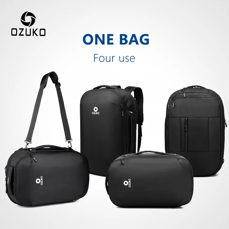 OZUKO Men's Multifunction 15.6 inch Laptop Backpacks 2019 New Fashion Schoolbag for Teenager Waterproof Male Mochila Travel Bags